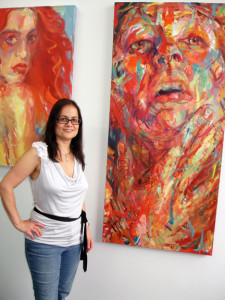 Judy at Open Studio 2011