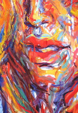 ©Judy Volkmann, Stir of Emotion, 2013, oil on canvas, 60 x 20 in. $3,800 Available