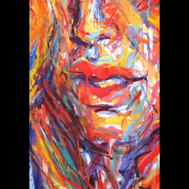 ©Judy Volkmann, Stir of Emotion, 2013, oil on canvas, 60 x 20 in. $3,800 Available