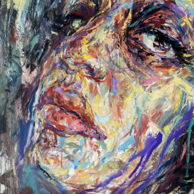 ©Judy Volkmann, Jupiter, 2021, oil and oil stick on canvas, 42 x 32 in, $3,200 Available