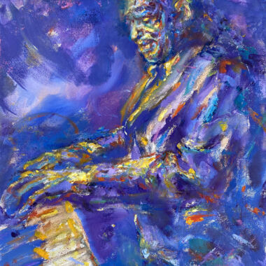 ©Judy Volkmann, Duke Ellington, 2022, oil on canvas, 16 x 12 in, $650 Available