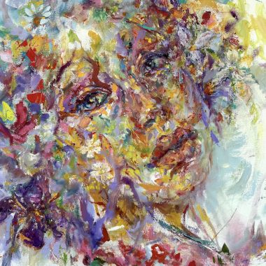 ©Judy Volkmann, Flora, Goddess of Spring, 2022, oil on canvas, 30 x 24 in, $2,000 Available