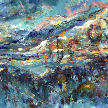 ©Judy Volkmann, Dusk, 2026, (Horizontal format), oil on canvas, 12 x 24 in, $950 Available at Sarah Jessica Fine Arts, Provincetown, MA