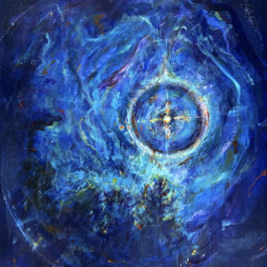 ©Judy Volkmann, Lunar Halo, 2026, Acrylic on canvas, 24 x 30 in, $2,000 Available