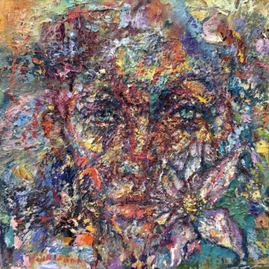 ©Judy Volkmann, Petals of Memory, 2026, oil on canvas, 10 x 10 in, $450 Available at Sarah Jessica Fine Arts, Provincetown, MA